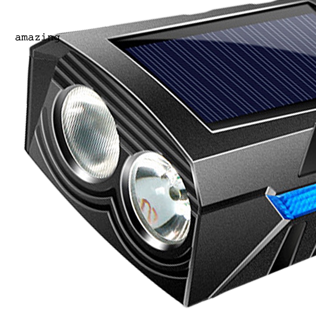 1 Bộ Đèn Pha Xe Đạp Bằng Nhựa ABS Sạc Điện Năng Lượng Mặt Trời