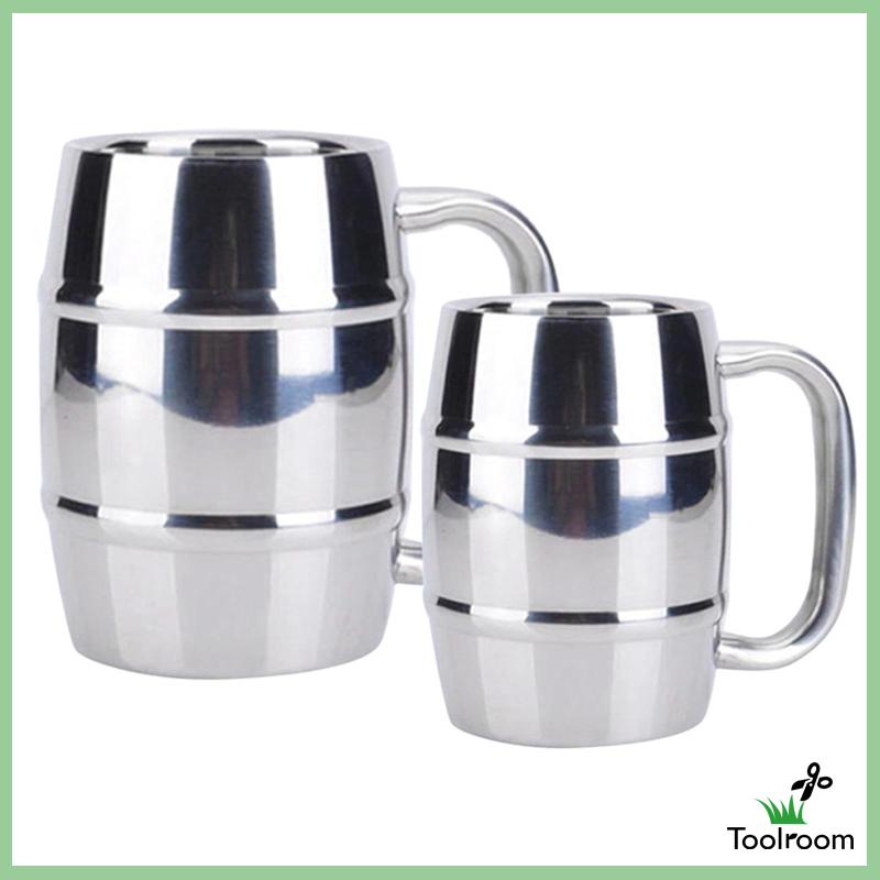 Cốc Uống Trà Cà Phê Hai Lớp Bằng Thép Không Gỉ 300ml