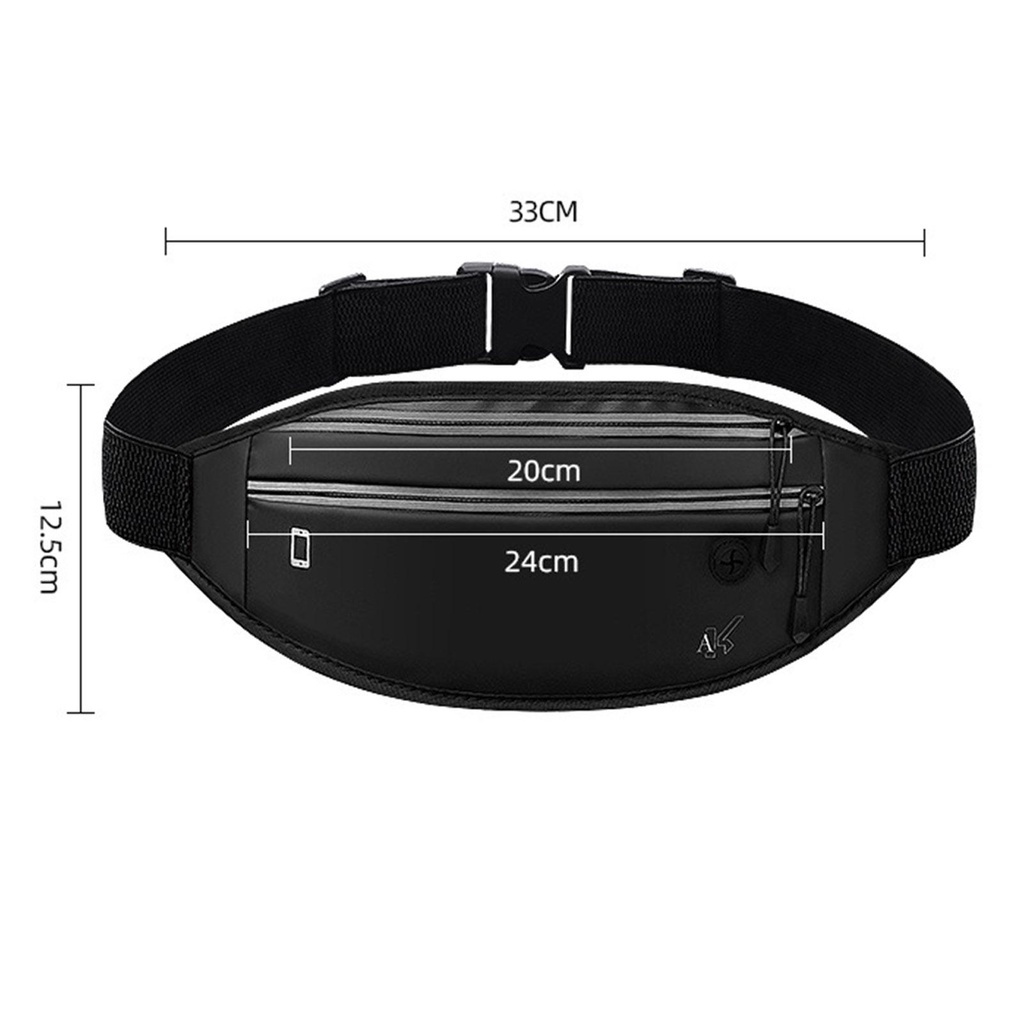 Túi Đeo Hông Bằng Da PU Kèm Dây Phản Quang Tiện Dụng Cho Hoạt Động Ngoài Trời