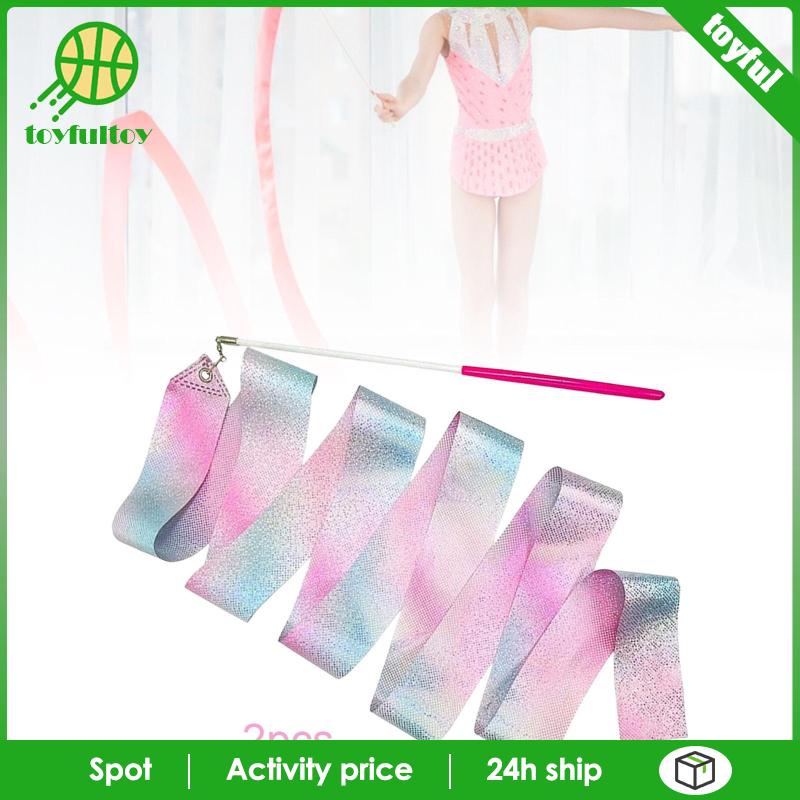 Dây Ruy Băng Lấp Lánh Dài 2M Dùng Tập Thể Dục Nhịp Điệu Cho Người Lớn Và Trẻ Em