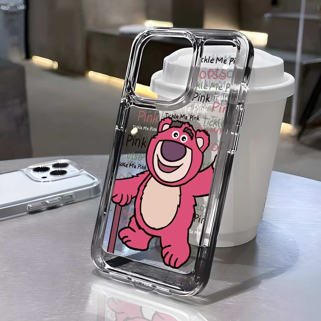 ốp lưng iphone 15 11 Trong Suốt In Gấu dâu tây iPhone 15 14 XR 13 11 12 Pro Max 8 7 6 6S Plus X Xs M