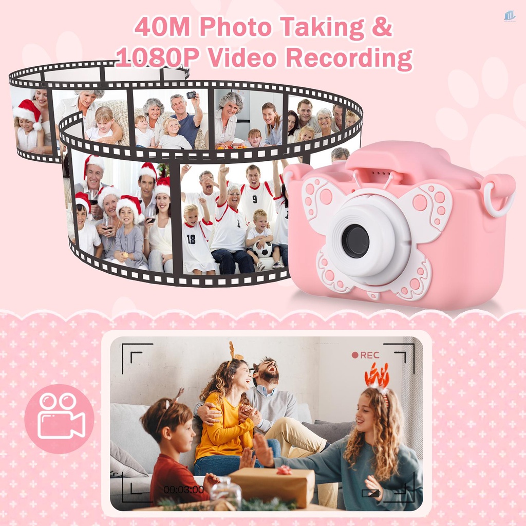 Camera Kỹ Thuật Số X7 Mini 1080P Màn Hình Kép 20MP 2.0 Inch IPS Tích Hợp Pin 32GB Dễ Thương Cho Trẻ Em
