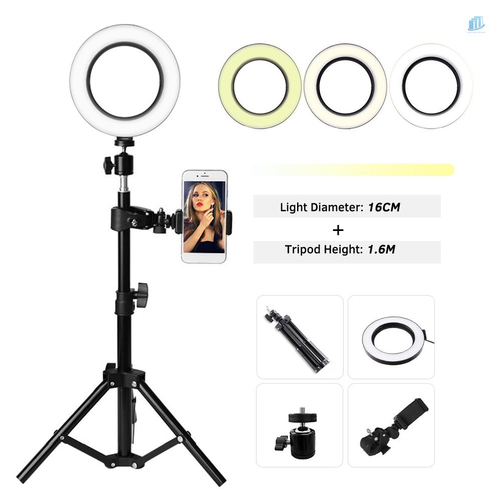 Vòng Đèn LED Tròn Thông Minh 16cm 16cm Có Thể Gập Lại Kèm Giá Đỡ 160cm Hỗ Trợ Quay Video / Trang Điểm / Live Stream YouTube°Chân Máy Ảnh Tripod Chuyên Dụng Chất Lượng