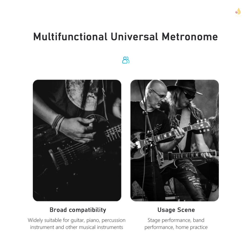 Máy Rung Metronome Thông Minh Đa Năng Kỹ Thuật Số Cho Guitar Violin Trống