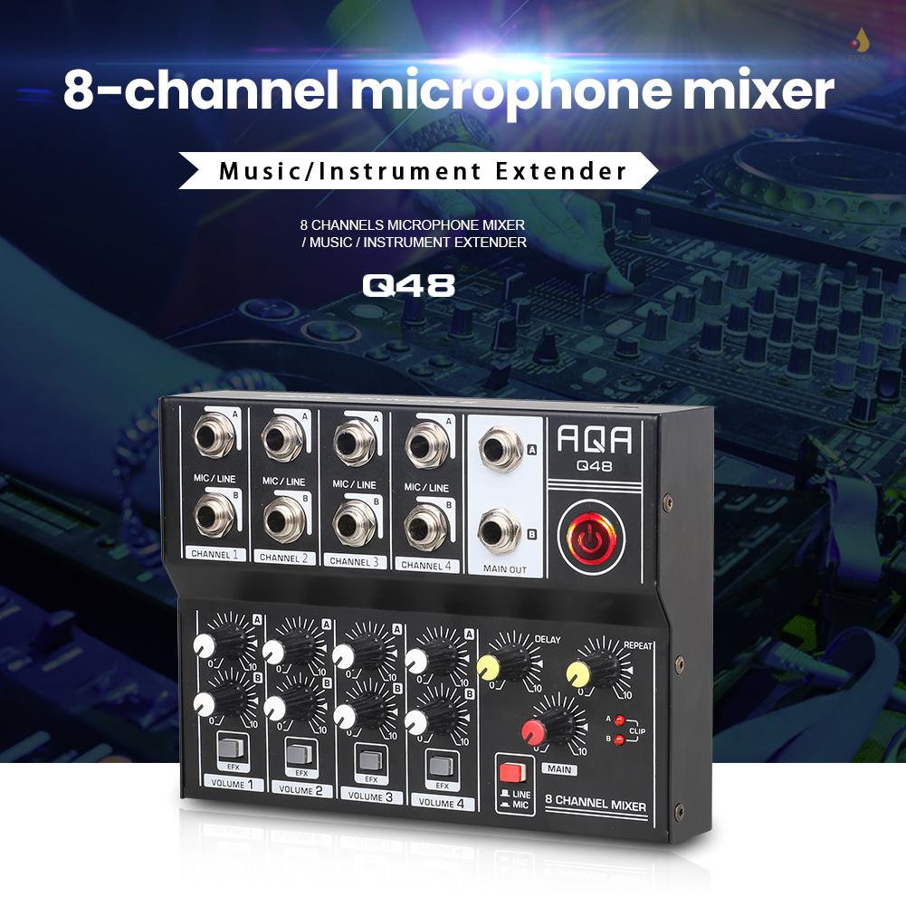 Dụng Cụ Trộn Âm Thanh Hai Đầu Đa Năng 8 Kênh USB