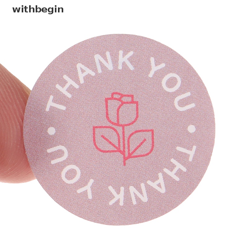 Cuộn 500 Nhãn Dán Trang Trí Quà Tặng In Chữ thank you ers