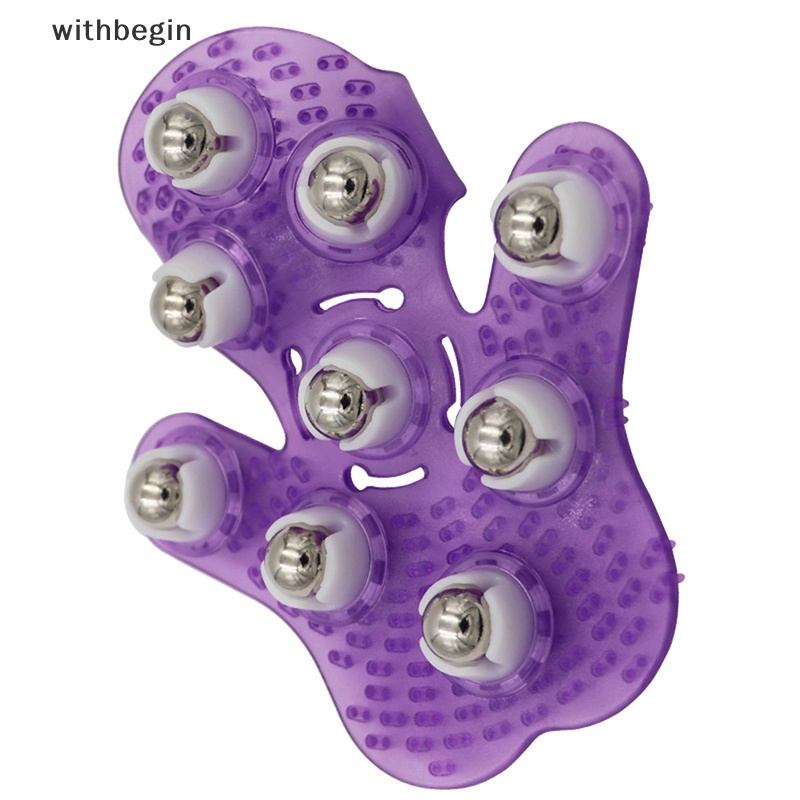 Găng Tay Mát Xa Cơ Thể Hình Bàn Tay Với Con Lăn Kim Loại 9 360 Độ