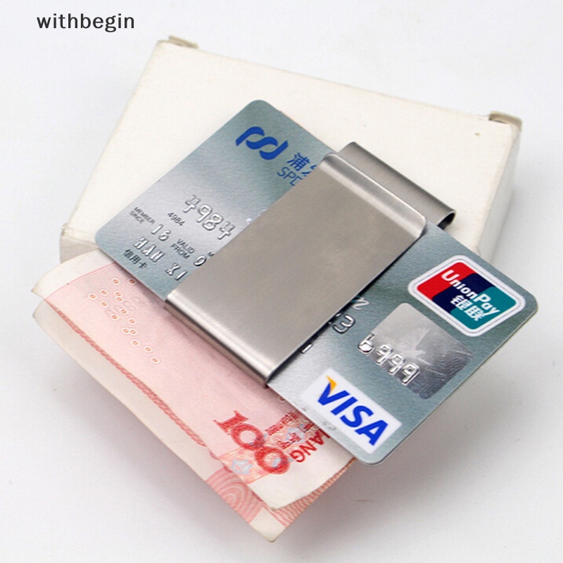 Kẹp Tiền / Thẻ Hai Mặt Bằng Thép Không Gỉ Mỏng