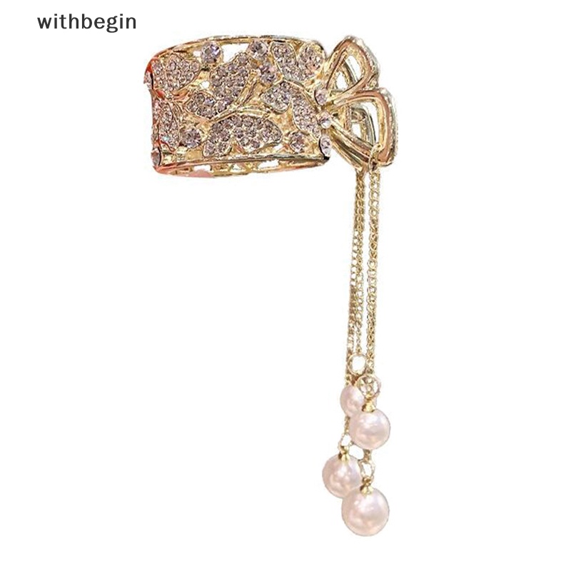 Kẹp Tóc Đính Đá Ngọc Trai Giả Thời Trang Dành Cho Nữ