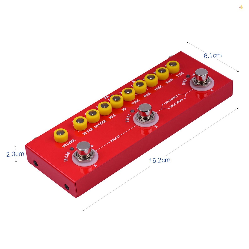 Bàn Đạp Hiệu Ứng Đàn Guitar Điện Không Dây Đa Năng Di Động Kết Hợp Pin Tích Hợp Với Điện Thoại Ghi Âm