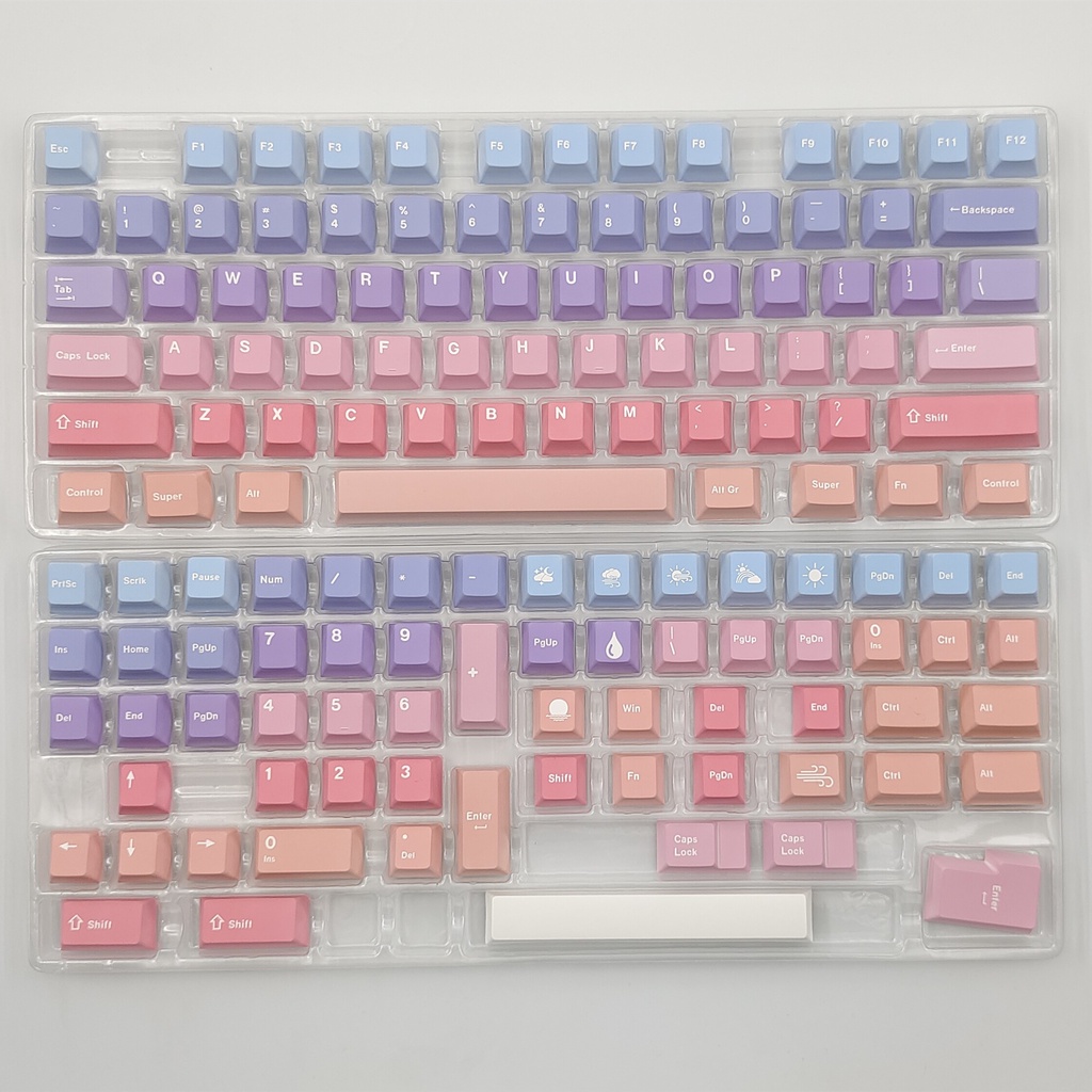 Colorful Cloud Keycap Gradient Set 138 Nút Bàn Phím Cơ PBT Nhiều Màu Sắc Gradient