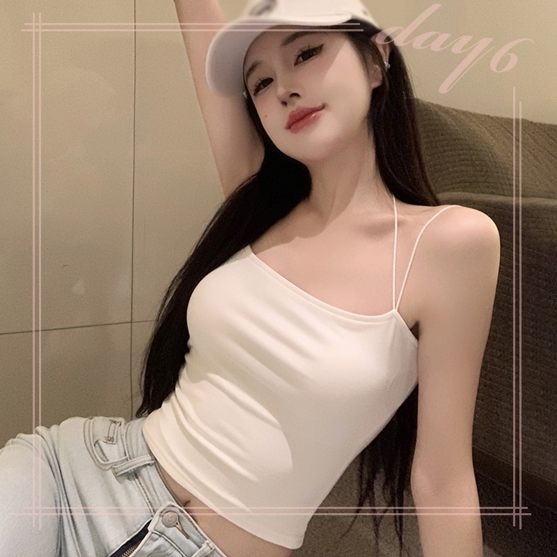 Áo Croptop Sát Nách Màu Sắc Đơn Giản Cho Nữ