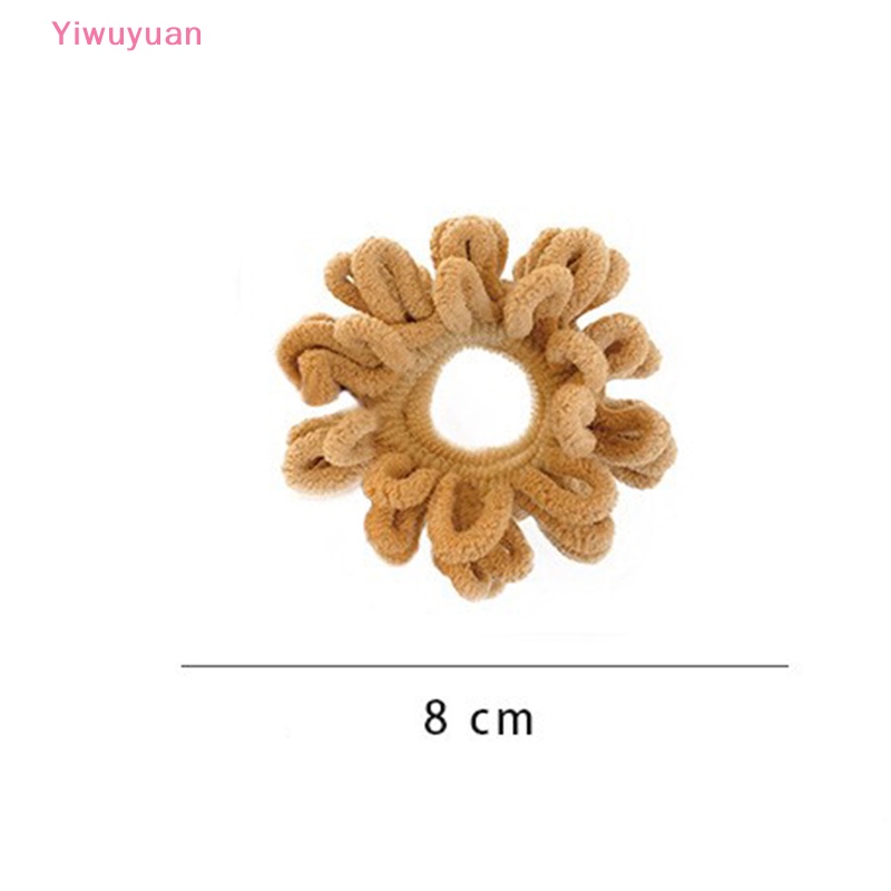 Dây Buộc Tóc Cao Su Co Giãn Bọc Vải Lông Mềm Mại Màu Trơn Thời Trang Thanh Lịch Dành Cho Bạn Nữ