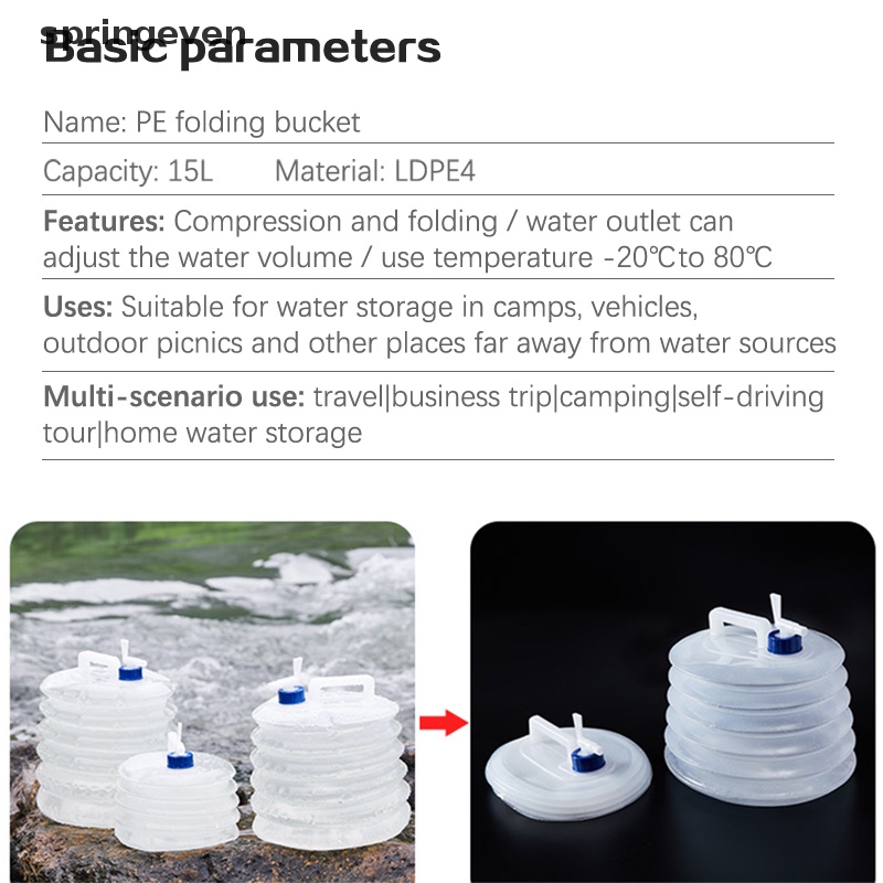 Túi Đựng Nước 15L Có Thể Gấp Gọn Tiện Dụng