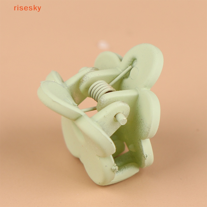 Set 10 Kẹp Tóc Càng Cua 3cm Bằng Nhựa Nhám Hình Học Mini Cho Nữ