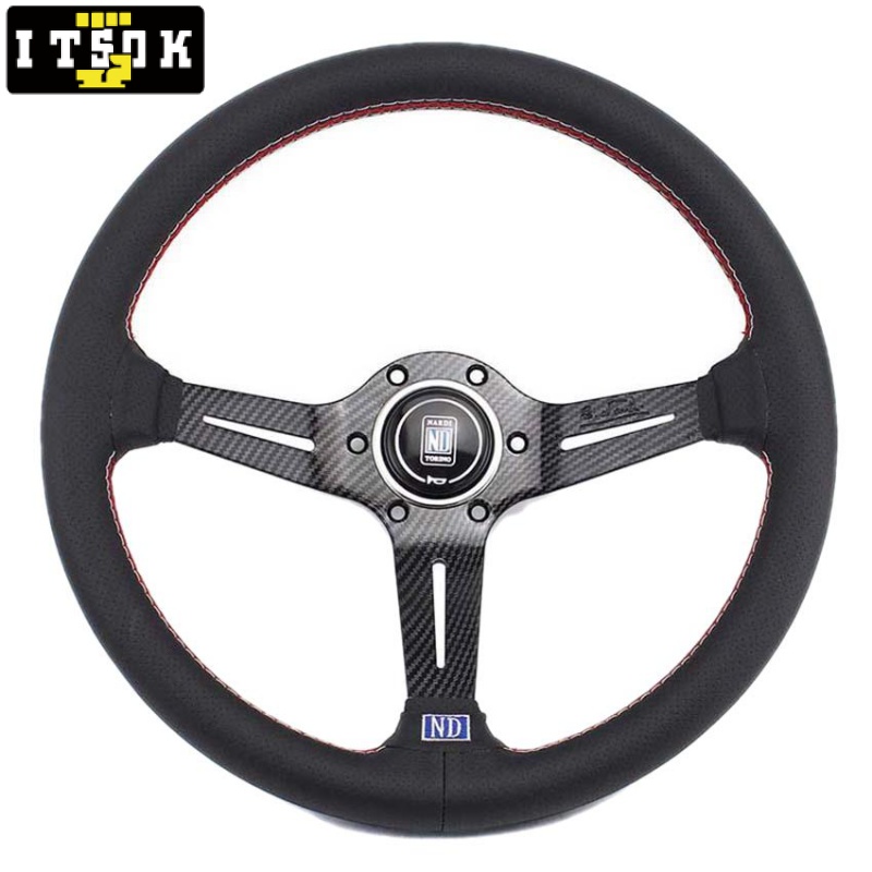 Vô Lăng Xe Hơi Bằng Da Sợi Carbon 14inch 350mm Chuyên Dụng