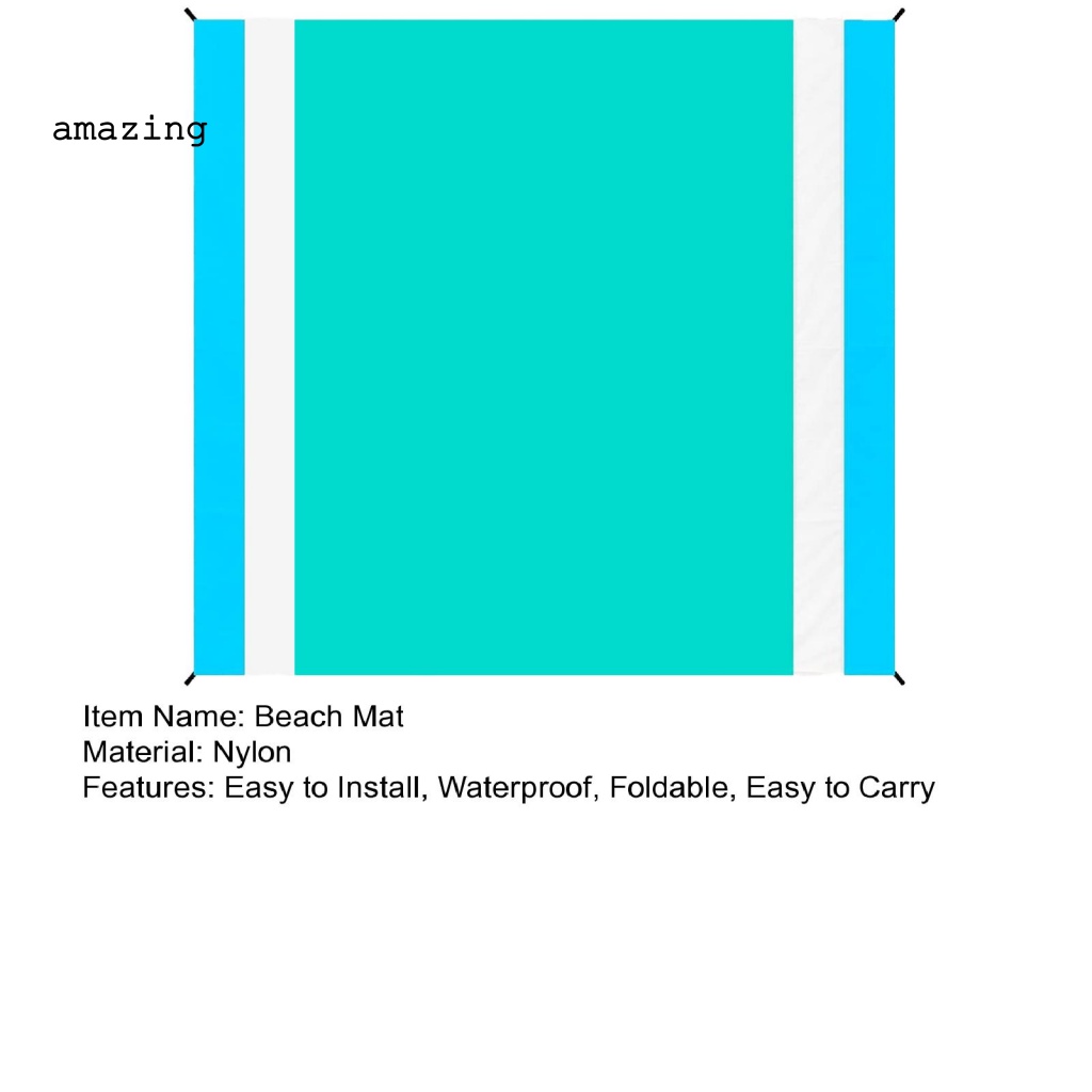 1 Bộ Thảm Cắm Trại Kèm Chốt Cố Định Chống Ẩm Dễ Mang Theo