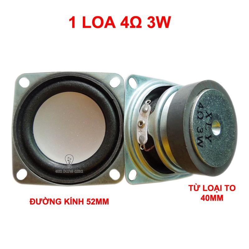 Loa 4 Ohm 3W toàn dải đường kính 52mm  âm thanh trong trẻo