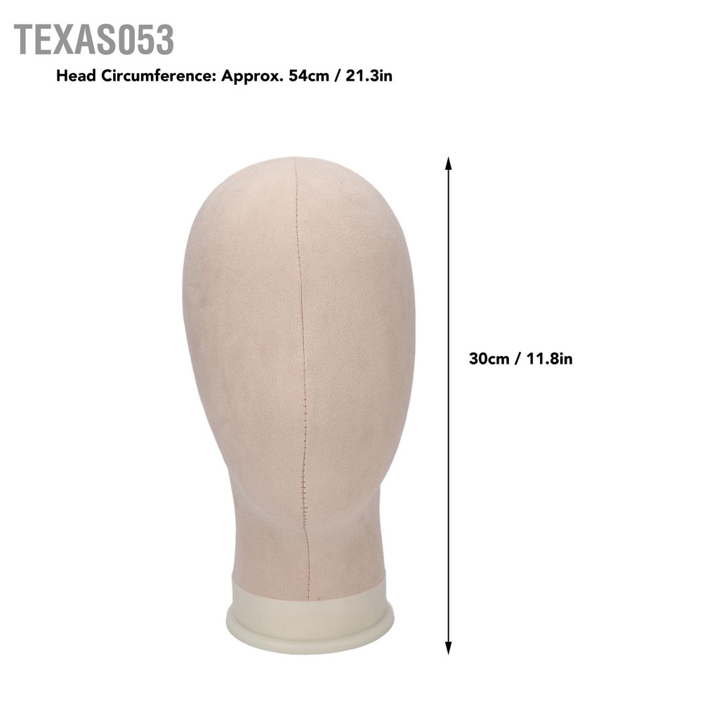 Texas053 Đầu tóc giả bằng vải khối 11 8 inch để làm Mô phỏng đầu ma-nơ-canh có ghim