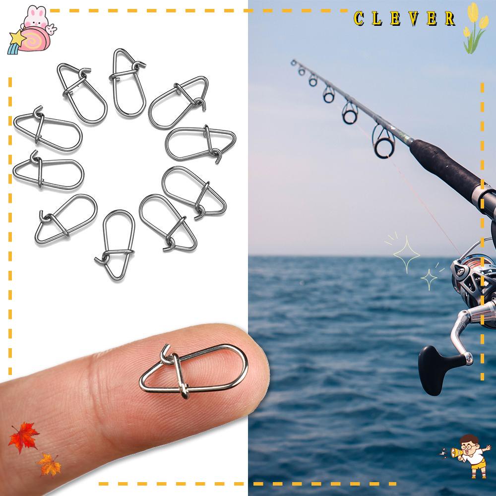 Set 100 Khoen Inox Hình Oval Chia Ngăn Di Động Chất Lượng Cao Tiện Dụng Cho Câu Cá