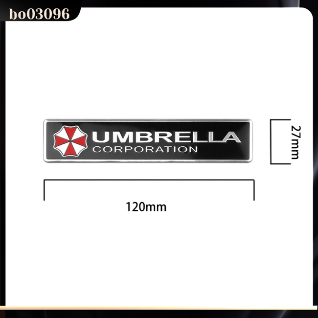 Decal Nhôm Hình Tập Đoàn Umbrella 3d Cho Xe Hơi Kia Nissan Hyundai