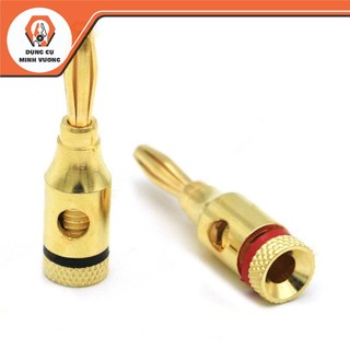 Cặp 2 jack bắp chuối mạ vàng dùng cắm loa.