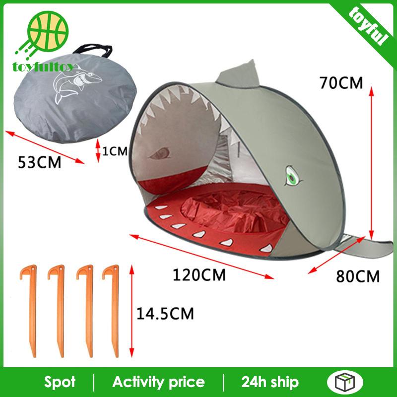 Lều Cắm Trại Bãi Biển Di Động Với Túi Đựng Họa Tiết Sọc Xanh Lá Cho Bé Trai / Bé Gái