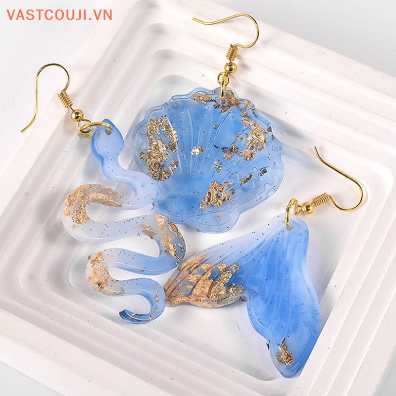 Khuôn Silicon Làm Móc Khóa Hình Động Vật Biển Xinh Xắn