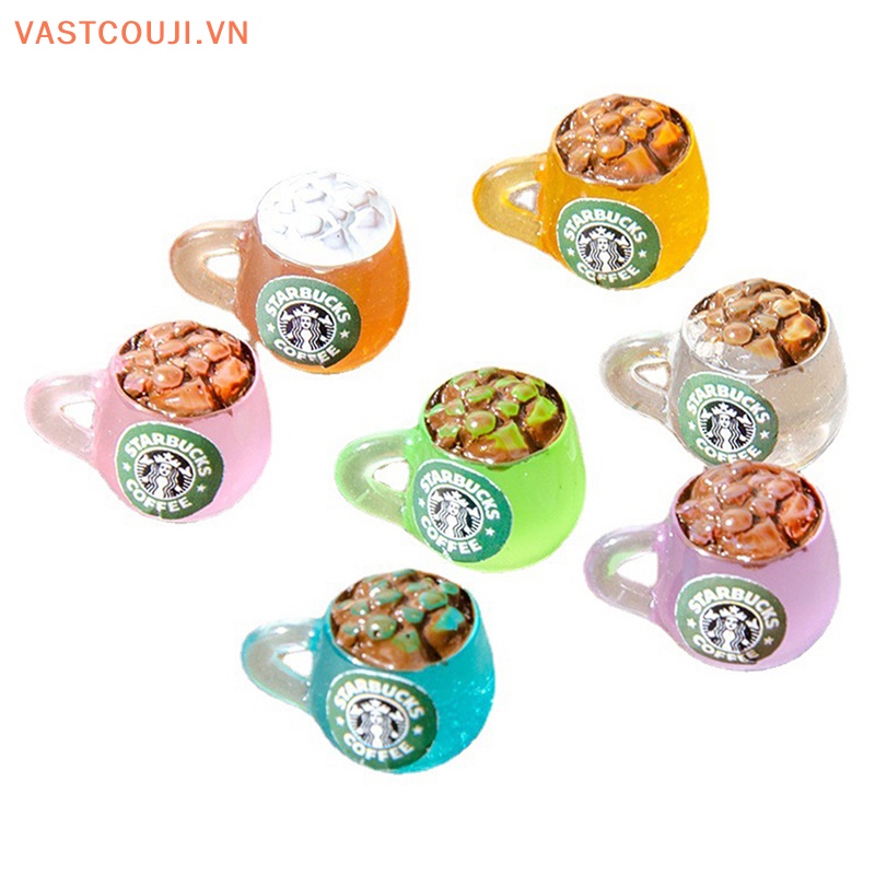 Bộ 5 Cốc Uống Nước VASTJI Bằng Nhựa Resin Dùng Trang Trí Sổ Tay / Điện Thoại Diy