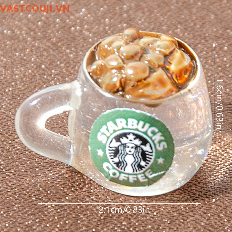 Bộ 5 Cốc Uống Nước VASTJI Bằng Nhựa Resin Dùng Trang Trí Sổ Tay / Điện Thoại Diy