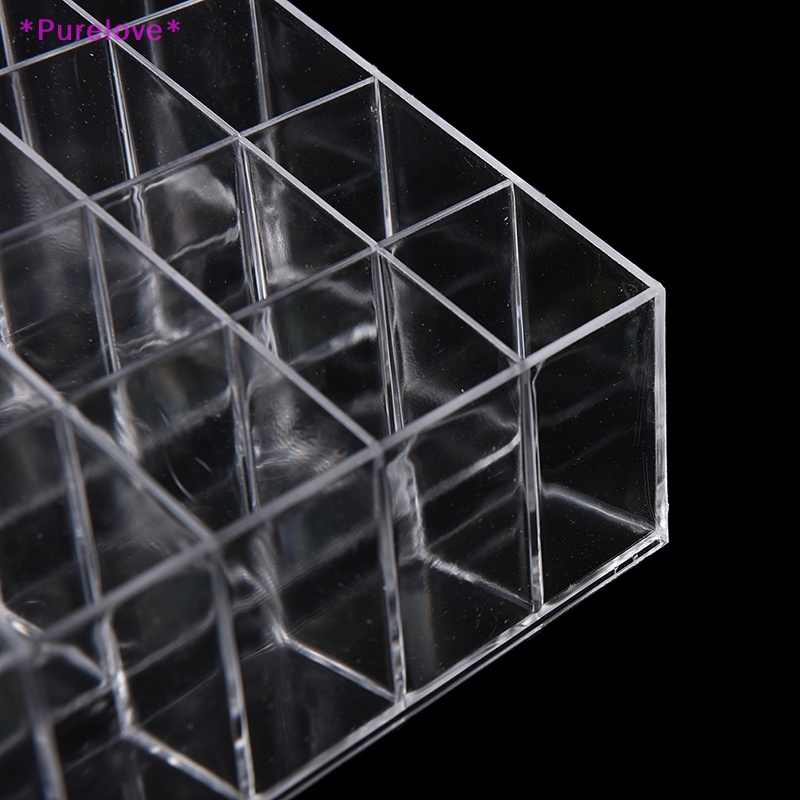 Hộp Acrylic Trong Suốt 24 Ngăn Đựng Son Môi Trưng Bày Tiện Dụng Mới