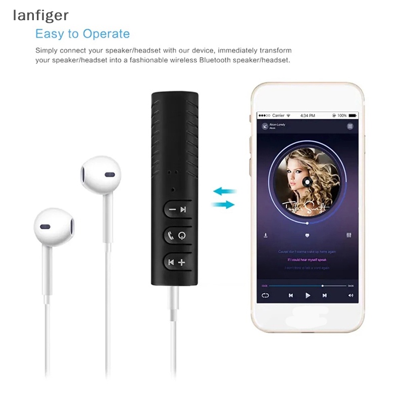 Thiết Bị Nhận Tín Hiệu Bluetooth 5.0 Không Dây Jack Cắm 3.5mm Cho Xe Hơi