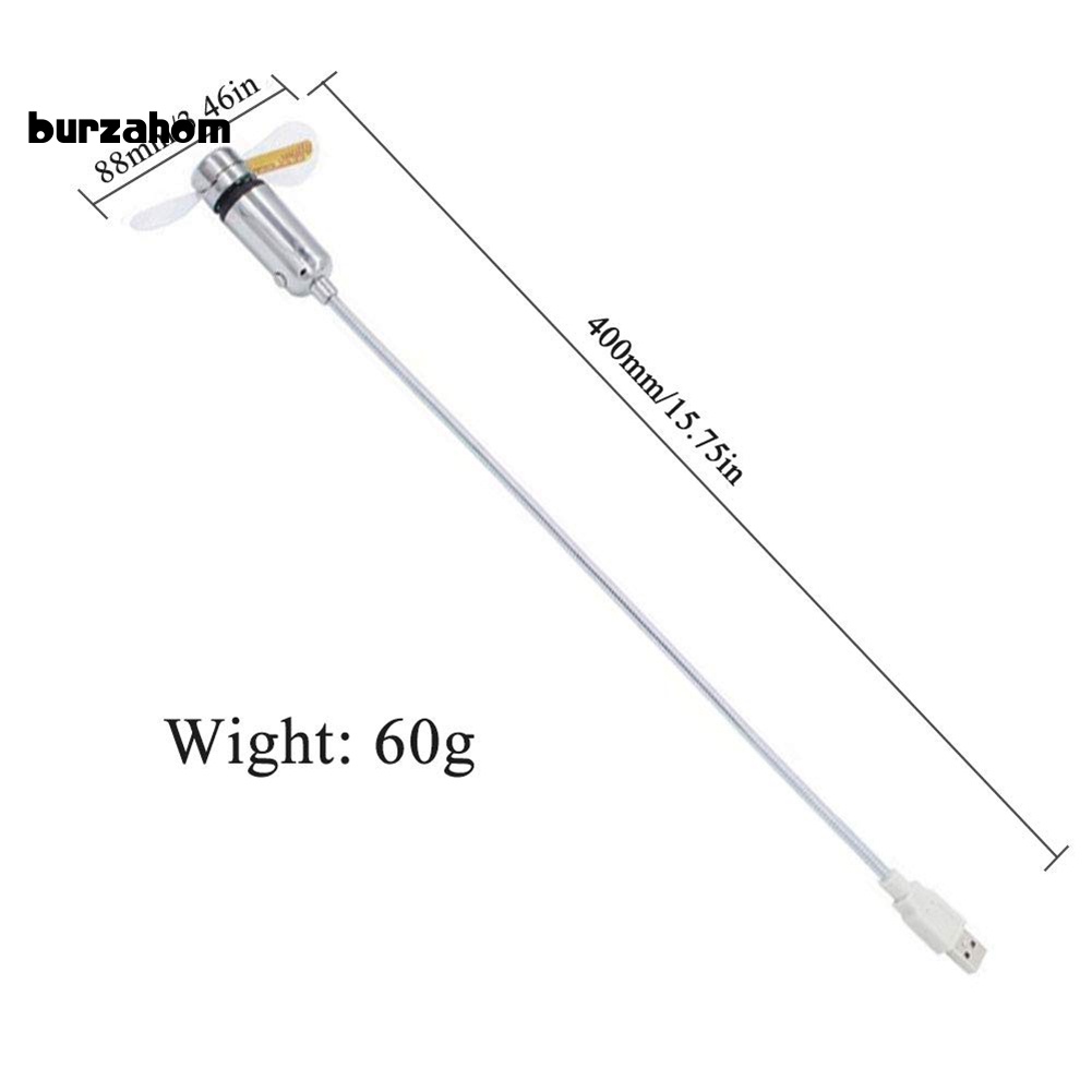 Quạt Làm Mát Mini USB Có Đèn LED Hiển Thị Nhiệt Độ Thực Tế