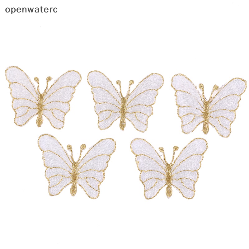 Bộ 5 Miếng Vá Quần Áo Hình Bướm Thêu Nổi DIY