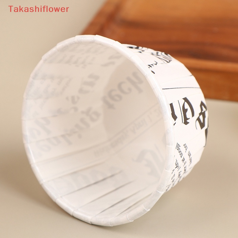 Set 50 Cốc Giấy Uốn Cong Làm Bánh Cupcake Chống Dầu