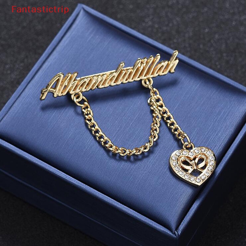 Ghim Cài Áo Đính Đá Phối Tua Rua Phong Cách Hijab Thời Trang Mới