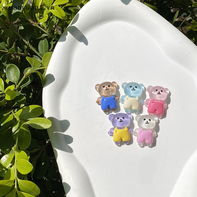 Xuan Set 5 Tượng Gấu Nhỏ Dạ Quang Trang Trí Nhà