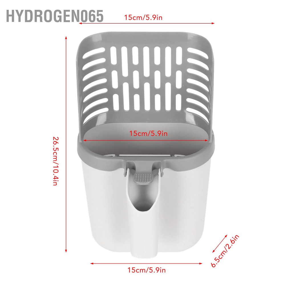 Hydrogen065 Cat Litter Scooper Đa Năng Dung Lượng Cao Một Mảnh Sifter Hệ Thống Muỗng Với Thùng Chứa Chất Thải Trong Nhà