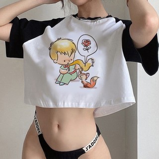 Áo crop top Thời Trang Harajuku Hàn Quốc Hoàng Tử Bé hippie yk2