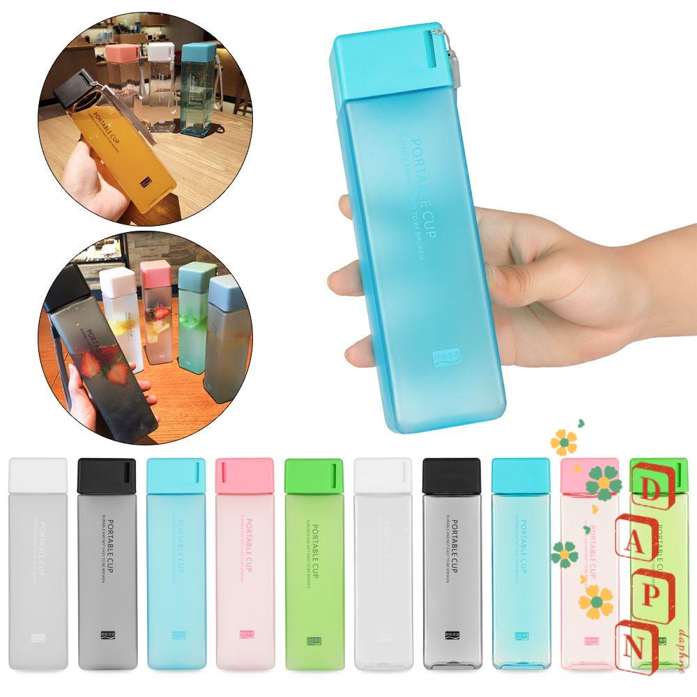 Bình Nước Nhựa Không BPA Hình Vuông Dung Tích 450ml Hiệu DAPHS