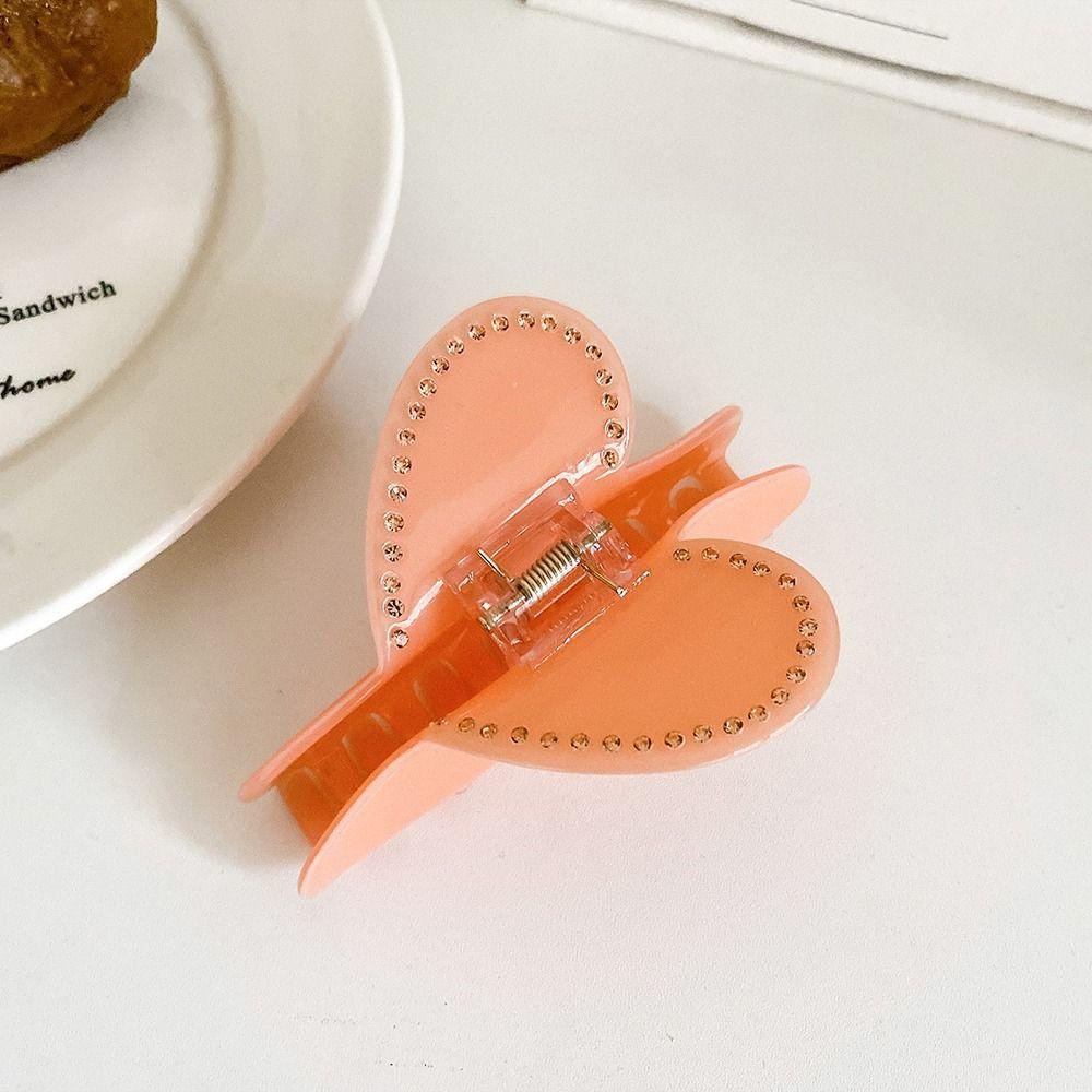 Kẹp Tóc Càng Cua Hình Trái Tim Thời Trang Hàn Quốc Đáng Yêu Dành Cho Bé Gái Back2Lilife|Giá Đỡ Đuôi Ngựa Bằng Nhựa Tiện Dụng