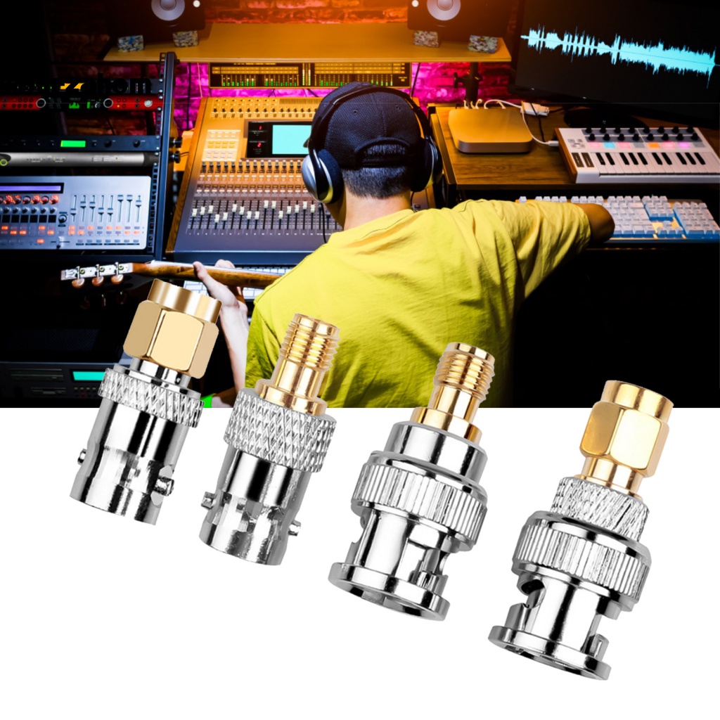 Bộ 4 Đầu Nối Chuyển Đổi Tín Hiệu RF BNC Sang SMA Chuyên Dụng