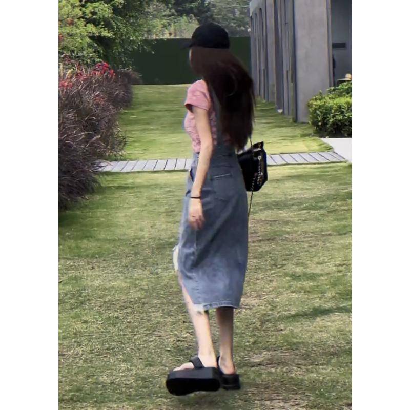 Chân váy jean Chữ A Lưng Cao Lệch Tà Thời Trang Mùa Hè Cho Nữ Cỡ 40-80kg