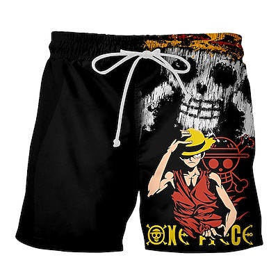 Nhân Vật Monkey D. D. Cổng Kết Nối Luffy D. Luffy Quần Short 100% Polyester In Họa Tiết Hoạt Hình Phong Cách Harajuku Thời Trang Cho Nam Và Nữ
