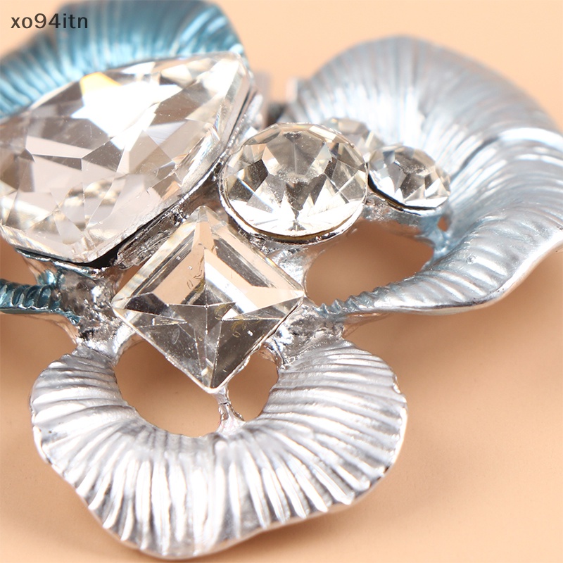 Kẹp Cài Khóa Giày Cao Gót Đính Đá Hình Hoa Trang Nhã Dành Cho Nữ