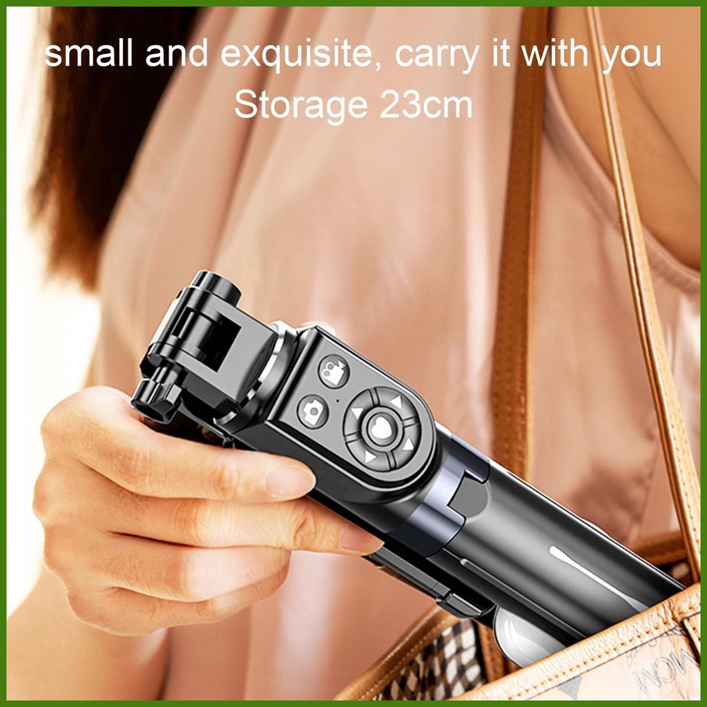 Giá Đỡ Ba Chân Mini Không Dây Điều Khiển Từ Xa Kèm Đèn Tròn Cố Định Cho Chụp Ảnh Selfie