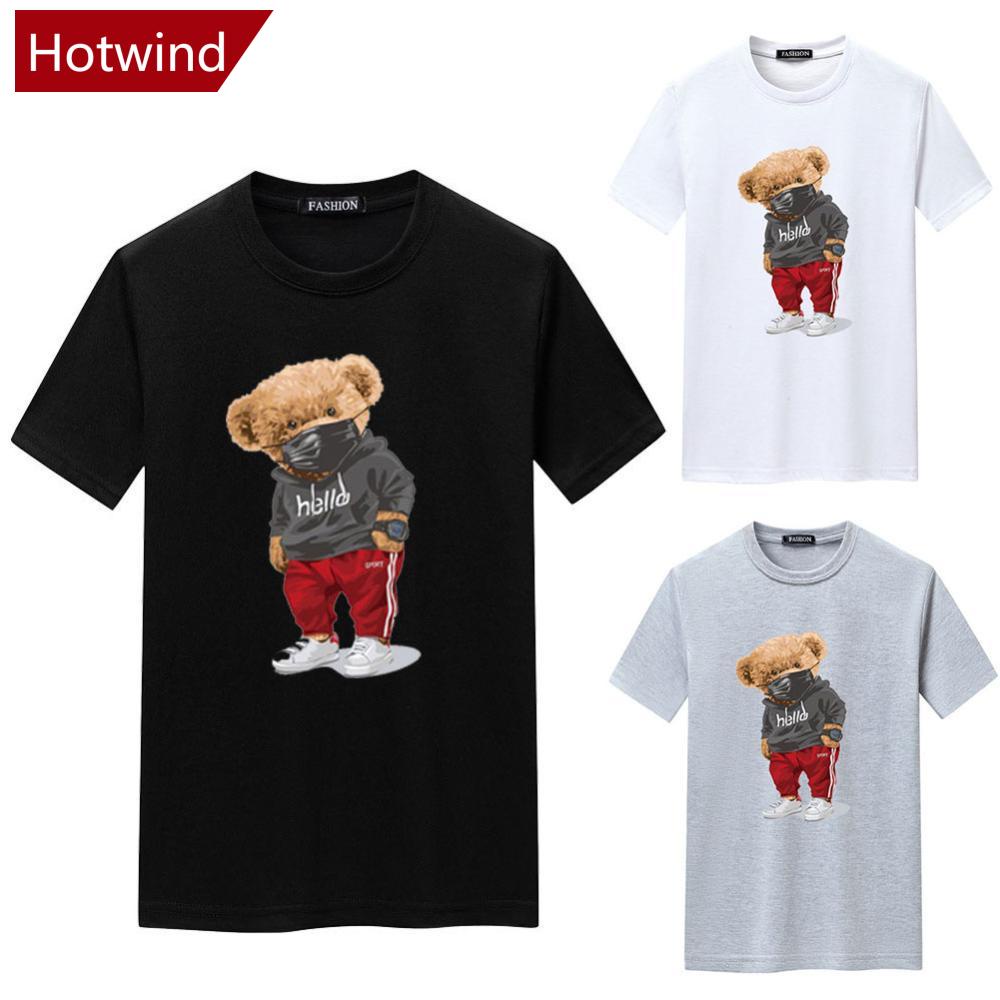 Áo Thun Tay Ngắn Cổ Tròn In Họa Tiết Hoạt Hình Thời Trang Mùa Hè Cho Nam G4O7