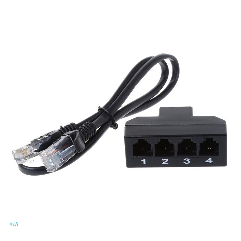 1 Cáp Nối RJ11 6P4C Female Sang Male RJ45 8P8C 1 Sang 4 PCB Cho Điện Thoại