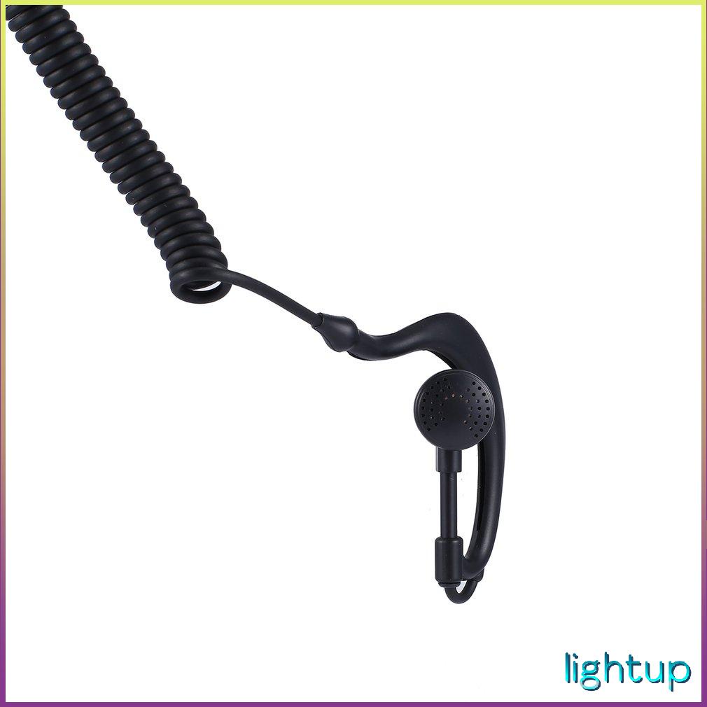 In-Line 3,5Mm Single Ear Curve Earhook Tai nghe Xoắn ốc Walkie Talkie Police