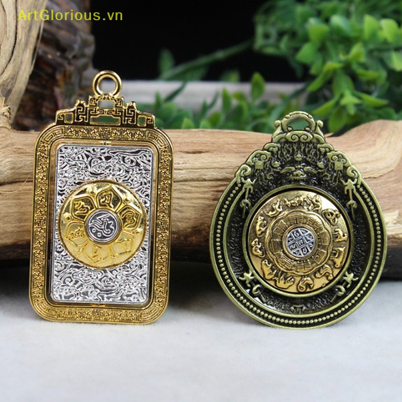 Mặt Dây Chuyền Bằng Bạc Sterling Khắc Chữ Mantra Gossip 12 Cung Hoàng Đạo Trung Quốc Cho Nam